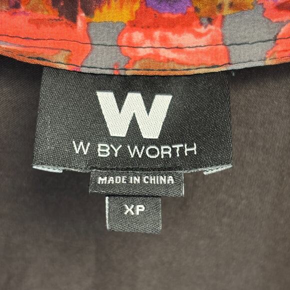 W by Worth Womens Quiet Luxury Whimsical Artsy Silk Cardigan Vest Size XP Boho - Picture 3 of 7